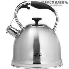 LARA LR00-75 чайник со свистком, 3,3 л, сталь нержавеющая AISI 201, капсульное дно, цвет зеркальный LARA LR00-75 чайник со свистком, 3,3 л, сталь нержавеющая AISI 201, капсульное дно, цвет зеркальный