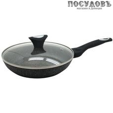Klausberg KB-7192 сковорода с крышкой Ø300×52 мм, алюминий литой, мраморное антипригарное покрытие в упаковке 2 предмета