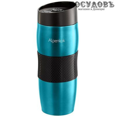 Alpenkok AK-04035A вакуумная термокружка, колба сталь нержавеющая 400 мл, цвет бирюзовый