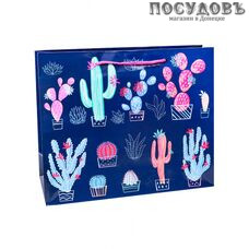 Dream cards Интересные кактусы ПКП-1854 пакет подарочный, 420×520×160 мм, бумага Dream cards Интересные кактусы ПКП-1854 пакет подарочный, 420×520×160 мм, бумага