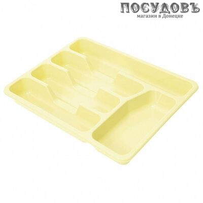 Plast Team NP1560ВН-36 лоток для столовых приборов, 5 секции, 330×260×43 мм, полипропилен, ваниль