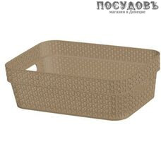 Пластик Репаблик Ajur BQ4111КФ корзина с крышкой, полипропилен, 281×185×89 мм, 3,0 л, цвет кофейный