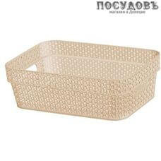 Пластик Репаблик Ajur BQ4111СЛК корзина с крышкой, полипропилен, 281×185×89 мм, 3,0 л, цвет слоновая кость
