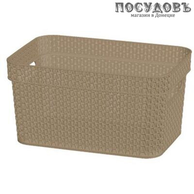 Пластик Репаблик Ajur BQ4113КФ корзина с крышкой, полипропилен, 281×185×139 мм, 5,0 л, цвет кофейный