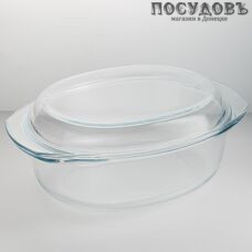 Забава РК-513 кастрюля с крышкой, стекло жаропрочное, 310×270×115 мм, 3200 мл Забава РК-513 кастрюля с крышкой, стекло жаропрочное, 310×270×115 мм, 3200 мл