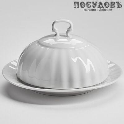 Добрушский фарфор Бельё 6С0039Ф34 масленка с крышкой, 500 мл, фарфор