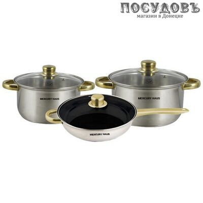 MercuryHaus MC-7083 набор кастрюль, сталь нержавеющая 18/10, 6 пр.