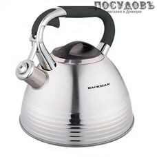 Backman BM-0706 чайник со свистком, 3,0 л, сталь нержавеющая, капсульное дно