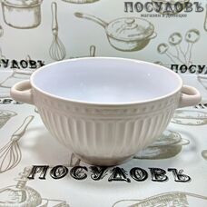 Коралл Верона HEN1359 бульонница, керамика, цвет бежевый, Ø140 мм, 680 мл