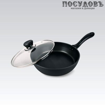 Maestro MR-1205-24 сковорода с крышкой, Ø240×60 мм, алюминий литой, антипригарное покрытие Quan Tanium