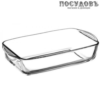 Borcam 59864, прямоугольная форма, стекло жаропрочное, 260×150×55 мм, 1 320 мл, Турция, в упаковке 1 шт