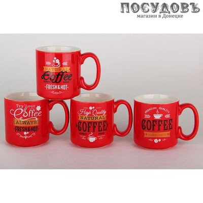Коралл Горячий кофе ZC60-AH82 кружка, цвет красный с рисунком, 220 мл, фарфор 1 шт.