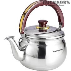 Backman BM-0718 чайник со свистком, 3,7 л, сталь нержавеющая