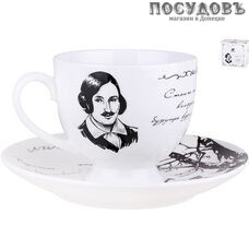 Quinsberry Золотой век. Гоголь Н.В. YQ2118-CS кофейная пара, 240 мл, фарфор, 2 пр.