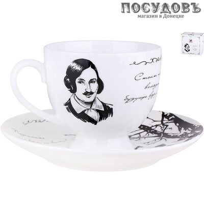 Quinsberry Золотой век. Гоголь Н.В. YQ2118-CS кофейная пара, 240 мл, фарфор, 2 пр.