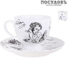 Quinsberry Золотой век. Пушкин А.С. YQ2117-CS кофейная пара, 240 мл, фарфор, 2 пр.