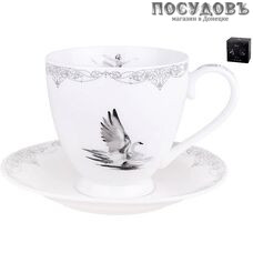 Quinsberry Балет YQ2116-CS чайная пара чашка, блюдце, 440 мл, фарфор