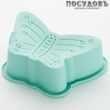 Webber Бабочки ВЕ-4460S/6 набор форм для выпечки кексов, силикон, 75×55×30 мм, бирюзовый