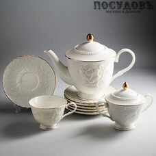 Beatrix Бель МР045Р/14 сервиз чайный, фарфор, в подарочной упаковке 14 пр.