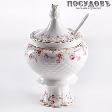 Beatrix Арабель МХ015Е сахарница с крышкой и ложкой, 110?175 мм, фарфор Beatrix Арабель МХ015Е сахарница с крышкой и ложкой, 110?175 мм, фарфор