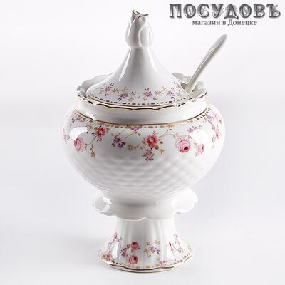Beatrix Арабель МХ015Е сахарница с крышкой и ложкой, 110?175 мм, фарфор