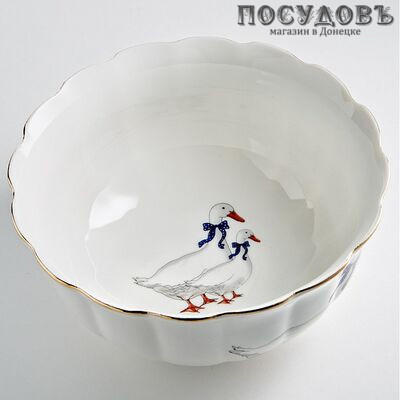 Beatrix Гуси МН091U1/6 салатники в наборе, фарфор, Ø150 мм, в упаковке 6 шт.