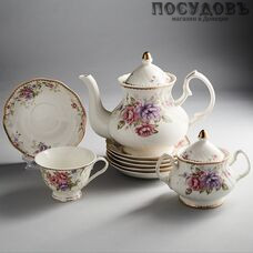 Beatrix Лоренс МР032Р/14 сервиз чайный, фарфор, в подарочной упаковке 14 пр.