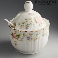 Beatrix Розмари МН065Е сахарница с крышкой и ложкой, 100?100?120 мм, 250 мл, фарфор