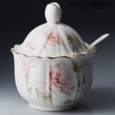 Beatrix Сан-Марино МН001Е сахарница с крышкой и ложкой, фарфор