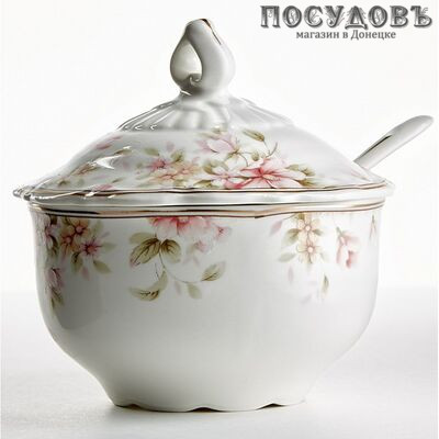 Beatrix Сицилия МН068Е сахарница с крышкой и ложкой, 250 мл, фарфор