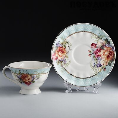 Beatrix Бургундия Ф2-026Р/6К набор чайный, фарфор, в подарочной упаковке 12 пр.