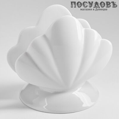 Добрушский фарфор Елена 6С0159Ф34 салфетница 80 мм, фарфор, цвет бельё