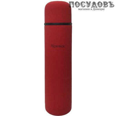 Alpenkok AK-05006M термос, колба сталь нержавеющая 500 мл, корпус сталь нержавеющая, покрытие soft touch, цвет красный