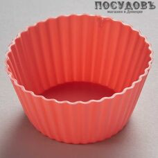 Alpenkok "Маффины" AK-6054S/6 розовый, набор форм для выпечки кексов, силикон, Ø70×50 мм, Россия, в упаковке 6 шт