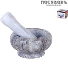 Коралл 5036 ступка с пестиком, Ø80×45 мм, мрамор, в упаковке 2 пр.