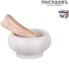 Коралл 5037 ступка с пестиком, Ø80×45 мм, мрамор, в упаковке 2 пр.