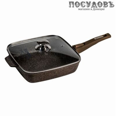 Мечта Premium с027902 сковорода с крышкой Ø260×50 мм, алюминий литой, гранитное покрытие, съемная ручка