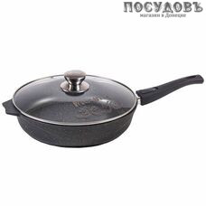 Мечта Гранит Star с024803 сковорода с крышкой Ø240 мм, алюминий литой, гранитное покрытие Greblon, съемная ручка