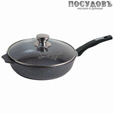 Мечта Гранит Star С28803 несъемная сковорода с крышкой Ø280 мм, алюминий литой, гранитное покрытие Greblon