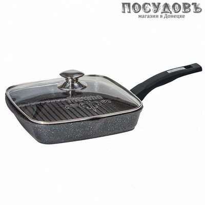 Мечта Гранит Star с64803 сковорода-гриль с крышкой Ø240 мм, алюминий литой, гранитное покрытие Greblon