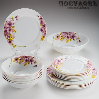 Teropal 0019М/40SK сервиз столовый, стеклокерамика, в упаковке 19 пр.