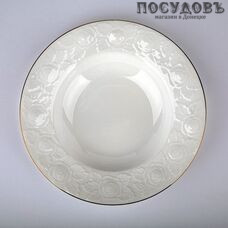Beatrix белая роза МБ002Т2/6 тарелки глубокие в наборе, фарфор, Ø230 мм, в упаковке 6 шт.