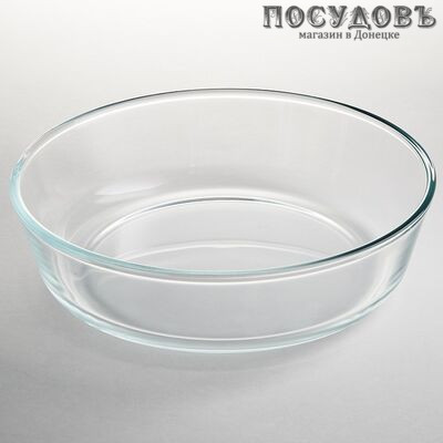 Забава Забава РК-0016 прозрачный форма для запекания, стекло жаропрочное, Ø220×57 мм, 1500 мл, Россия