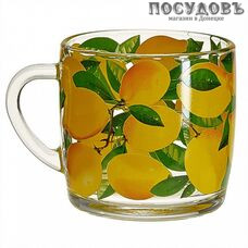 Нобилис Лимоны 2134-Д кружка, 300 мл, стекло термостойкое