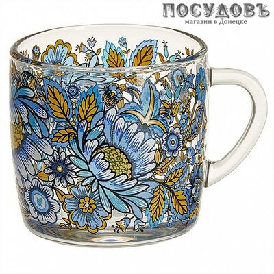 Нобилис Милори 2134-Д кружка, 300 мл, стекло термостойкое