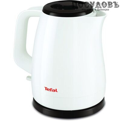 Tefal Delfini KO150130 электрочайник, 2400 Вт, 1500 мл, пластик, цвет белый