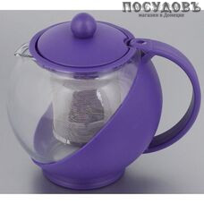 MAYER and BOCH 25739-2 фиолетовый, чайник заварочный с фильтром, 1 250 мл, стекло термостойкое, пластиковый корпус, в упаковке 1 шт