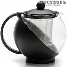 MAYER n BOCH MB-25739-3 чайник заварочный с фильтром, стекло термостойкое, 1250 мл, цвет черный
