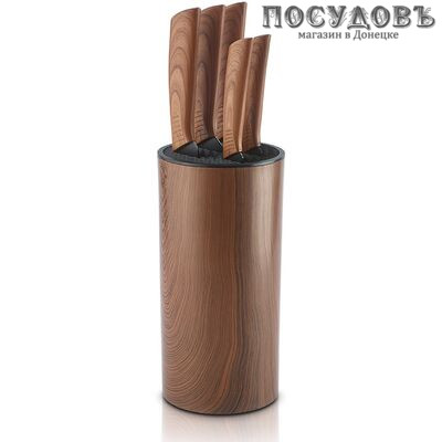 Aurora AU866 ножи в наборе (5 ножей; подставка), сталь нержавеющая, 6 пр.