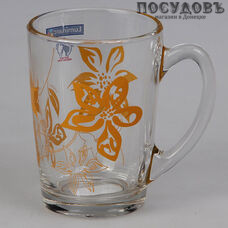 Luminarc "Lily Flower" G7149/J8565 кружка, цвет прозрачная с рисунком, 320 мл, стекло упрочненное, Франция 1 шт